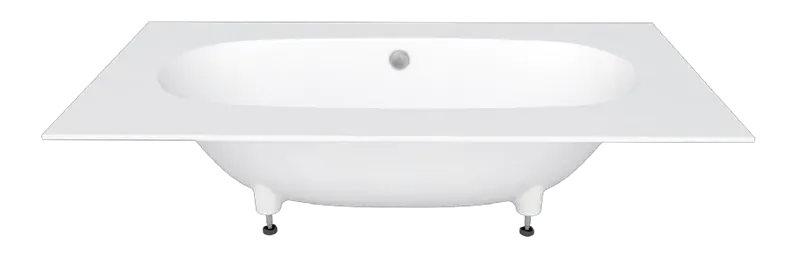 Wanna do zabudowy Corian® Delight z szerokim rantem, do docięcia na wymiar